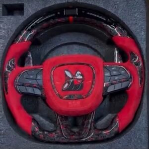 Red Scatpack Carbon Fiber Steering Wheel
